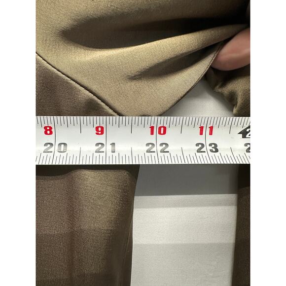 Banana Republic Olive Satin Bomber Jacket Zip Front Drawstring Hem Size M - Picture 6 of 10